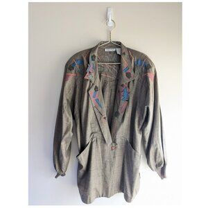 Unique Vintage Marc D'alcy Abstract embroidered blazer